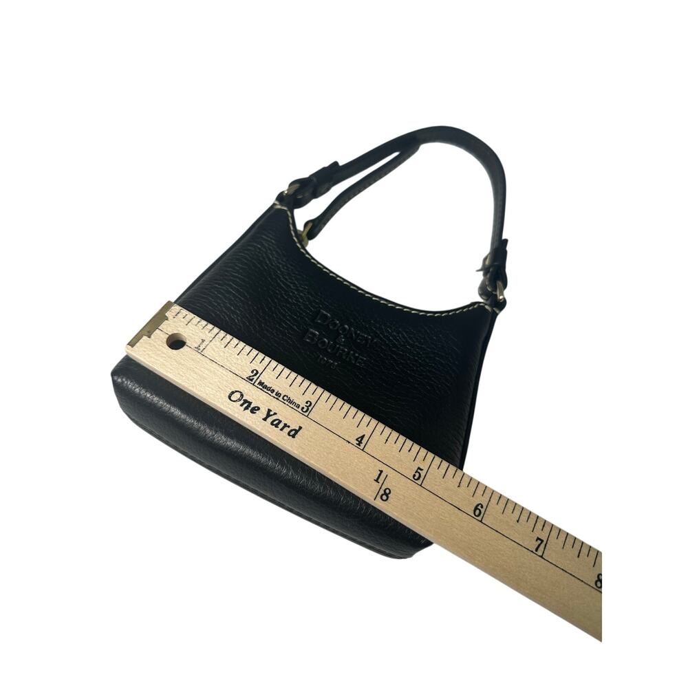 Dooney & Bourke Itsy bitsy bag Black Micro Bag EUC Pebbled Leather Rare - Picture 4 of 5